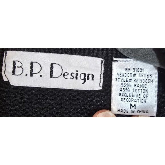 B.P. Design Christmas Cardigan Sweater Snow Globe Beaded Embroidered Snowman M - Picture 9 of 12